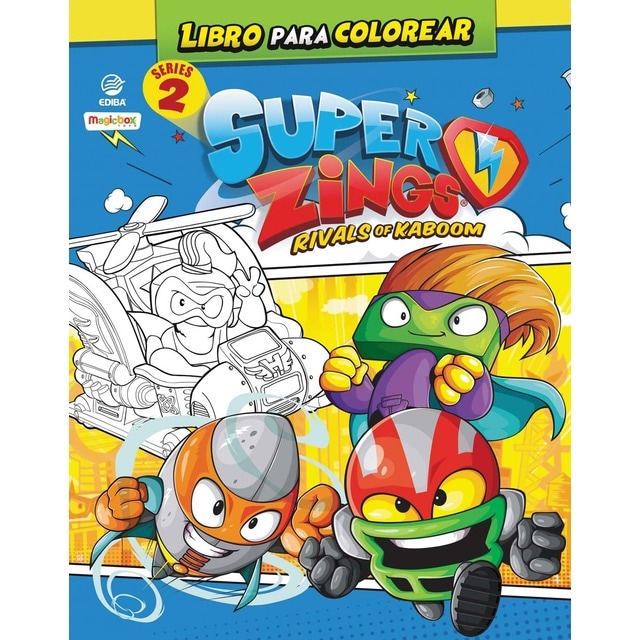 Libro para colorear Superthings Series 2 - España (Tapa blanda)