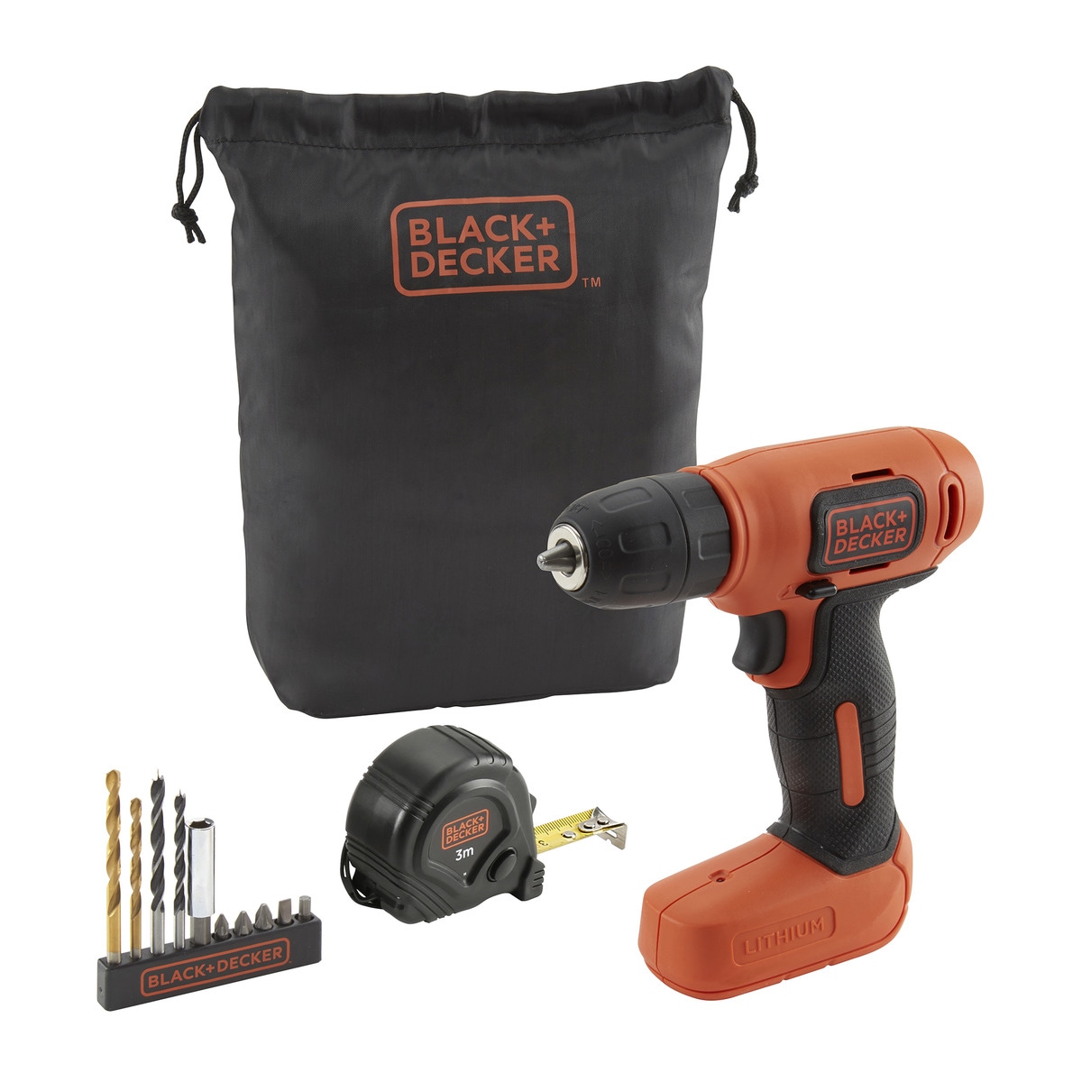 BLACK+DECKER - Taladro Atornillador a Batería 7,2 V BDCD8-QW.