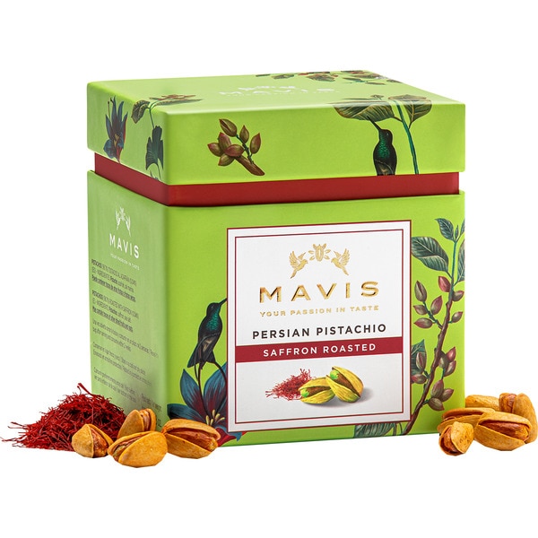 Toasted Iranian pistachios with saffron case 100 g
