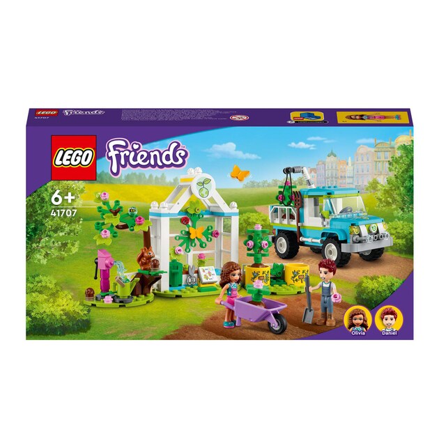 Vehículo de Plantación de Árboles, Coche de Juguete con Figuras de Animales y 2 Mini Muñecas, LEGO Friends