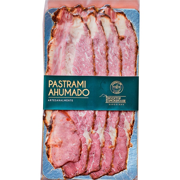 Black Angus cured and smoked pastrami case 150 g · ROOFTOP SMOKEHOUSE · Supermercado El Corte Inglés Black Angus cured and smoked pastrami case 150 g · ROOFTOP SMOKEHOUSE · Supermercado El Corte Inglés