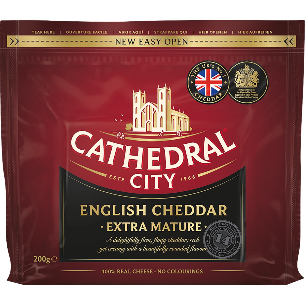 Comprar Queso inglés cheddar curado extra maduro envase 200 g 14 meses