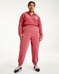 Tommy Jeans - Curve Logo Relaxed Joggers - Women - Red - UK20 - 2XL