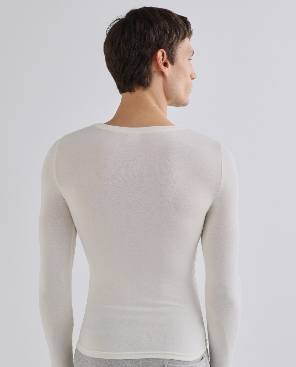 Camisola interior térmica Sensitive Thermolactyl grau 3 branca Branco-2