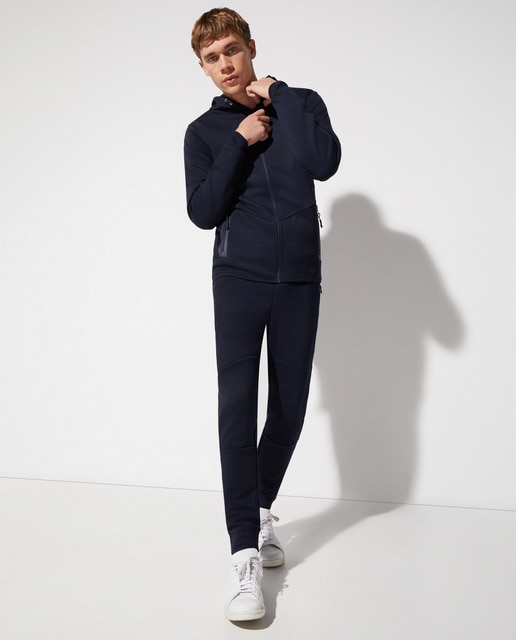 plain navy tracksuit bottoms