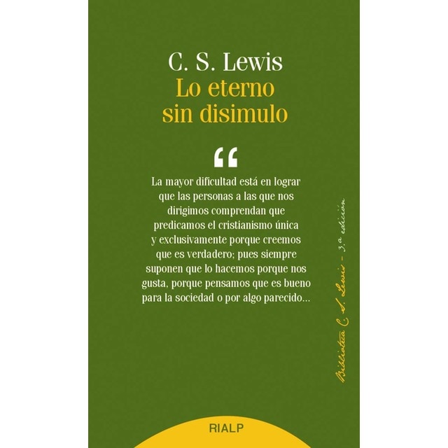 Lo eterno sin disimulo (Tapa blanda)