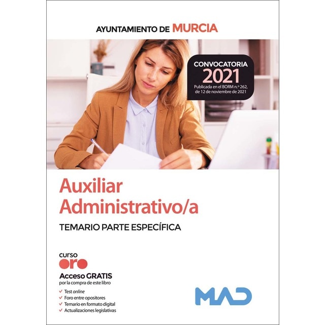 Auxiliar administrativo del ayuntamiento de murcia. Temario parte específica