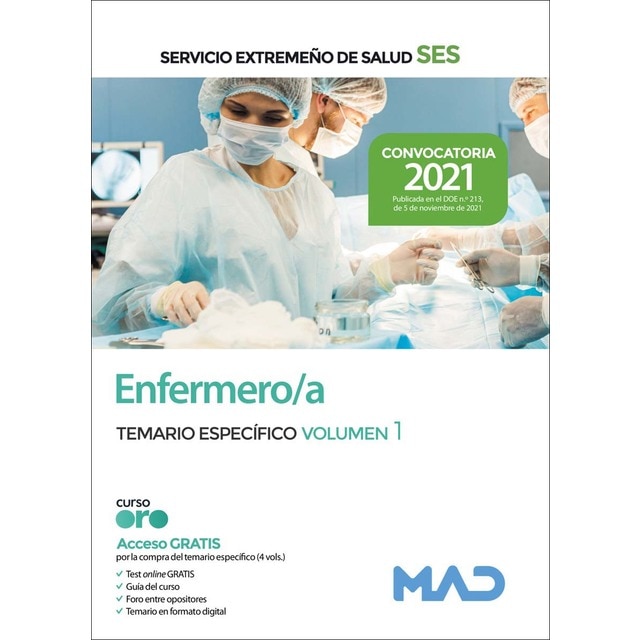 Enfermero/a del servicio extremeño de salud (ses). Temario específico volumen 1 (Tapa blanda)