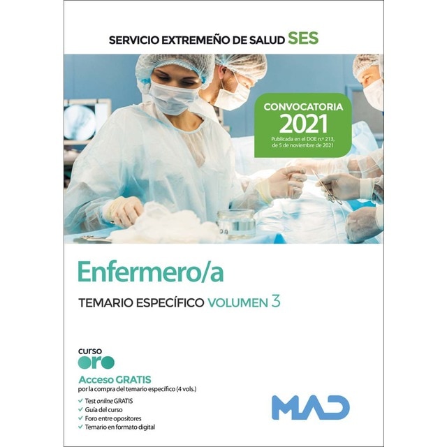 Enfermero/a del servicio extremeño de salud (ses). Temario específico volumen 3 (Tapa blanda)