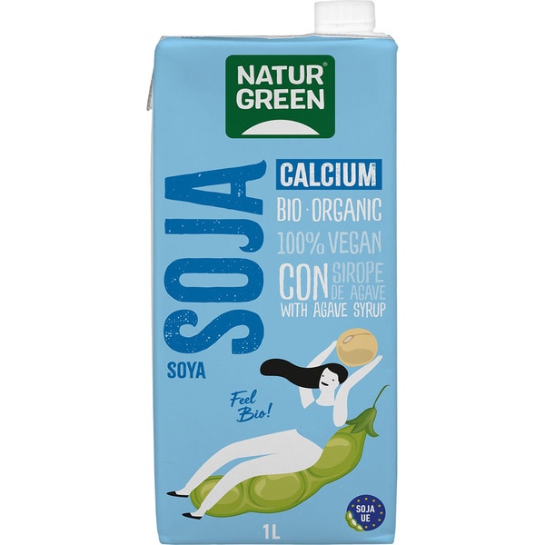 100 vegetarian soya drink with calcium container 1 l · NATURGREEN