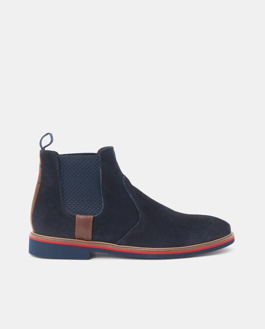 Men's navy blue suede ankle boots · Men's fashion · El Corte Inglés