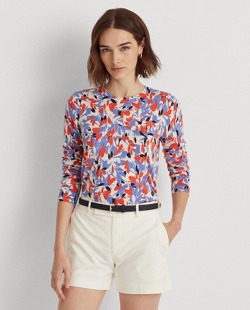 Jersey de mujer estampado con cuello redondo · Lauren Ralph Lauren · El  Corte Inglés
