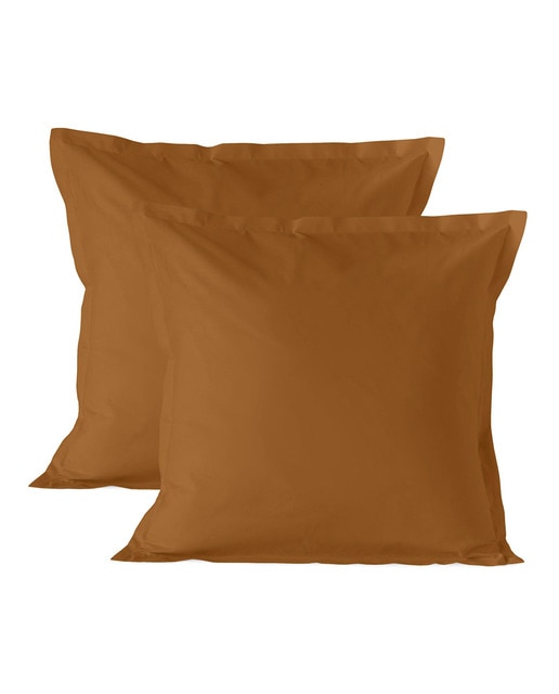 Pack 2 fundas almohada terracota