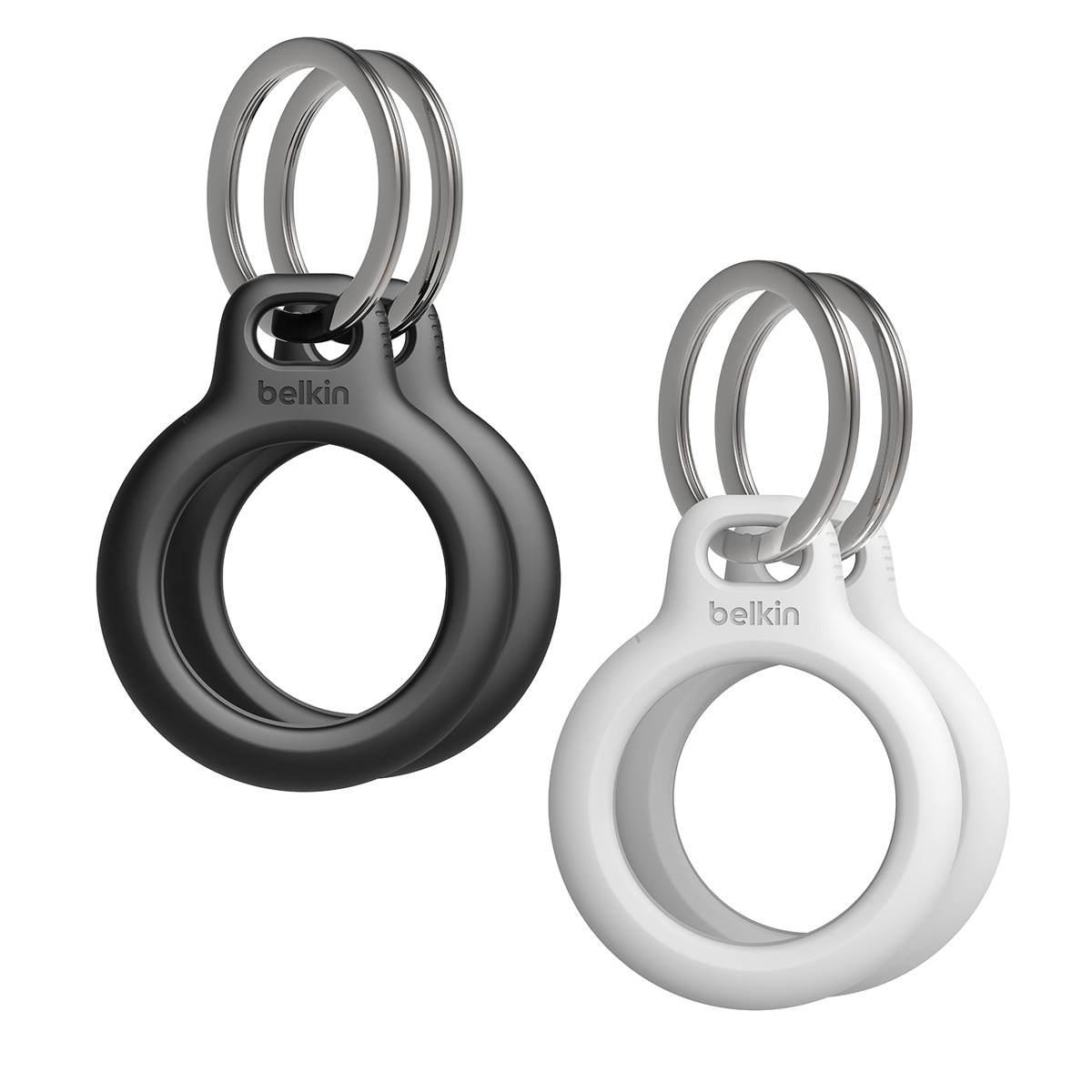 Imagen 0 de Soporte seguro Belkin Secure Holder con llavero para Airtag - Pack de 2 blanco / negro