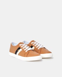 brown leather trainers womens