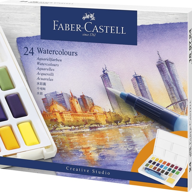 Estuche con 24 Acuarelas Surtidos Faber-Castell.