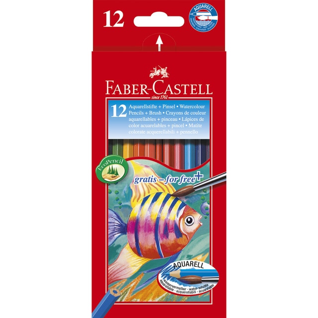 Estuche de Cartón con 12 Lápiz Acuarelable Classic Colour Faber-Castell..