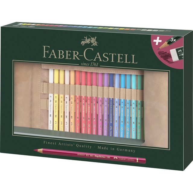Estuche Enrollable para 34 Lápices Polychromos más Accesorios Faber-Castell.