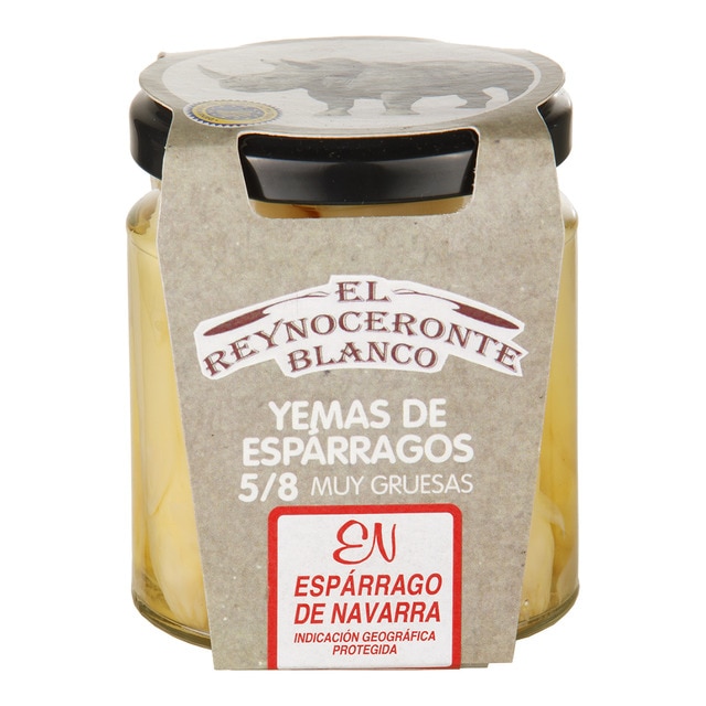 Yemas de espárragos blancos muy gruesas El Reynoceronte blanco IGP Navarra 5/8 piezas