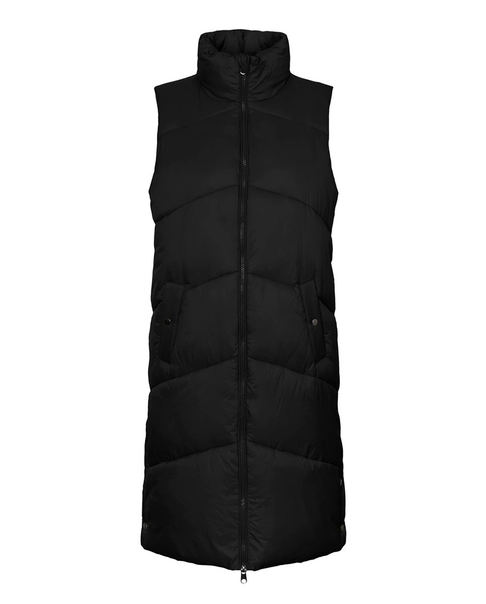 VERO MODA Longline Weste Damen Schwarz