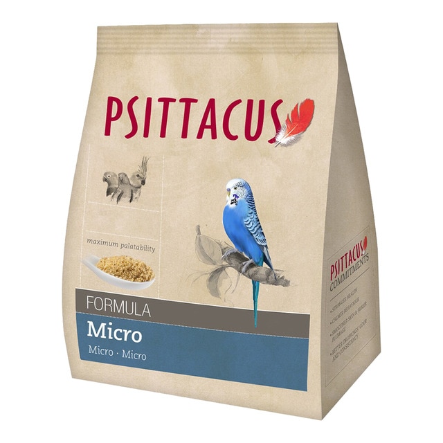 Psittacus - Alimento para pájaros pequeños Psittacus Fórmula Micro.