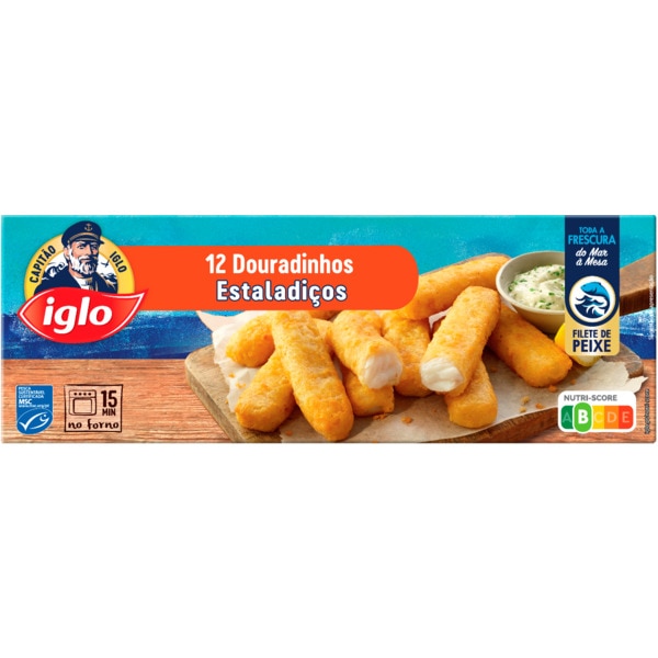 Douradinhos de Peixe Estaladiços 12 Unidades embalagem 336 g