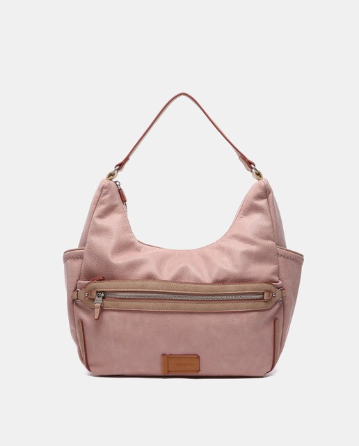 Large pink hobo bag with outer pockets · Women's fashion · El Corte Inglés