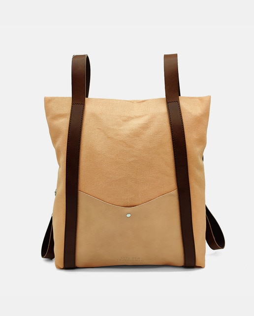 pink canvas backpack