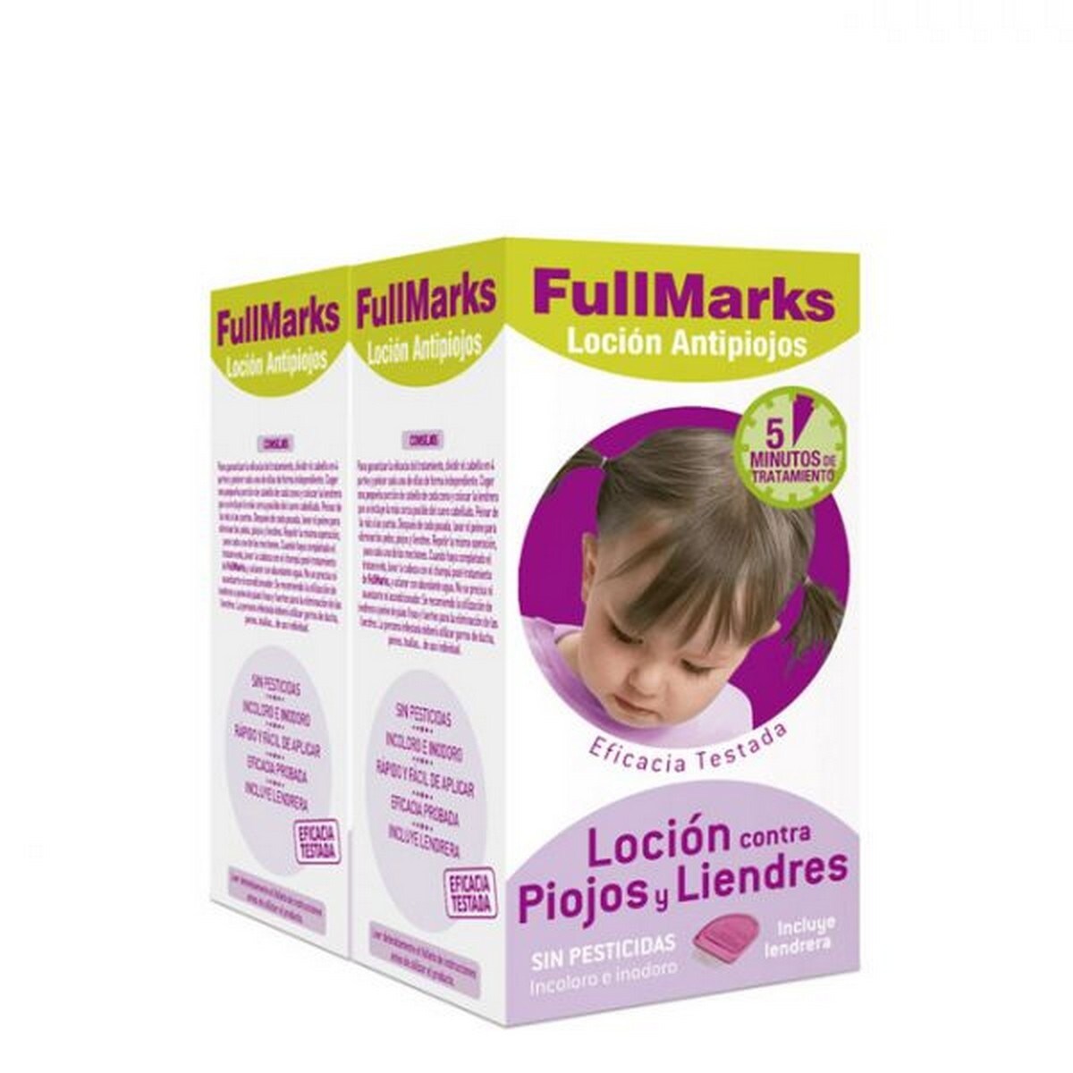 Imagem 0 de Loção Anti-Piolhos e Lêndeas 2x100ml FullMarks