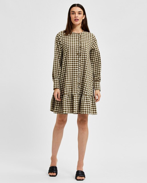 Checked midi dress · Women's fashion · El Corte Inglés