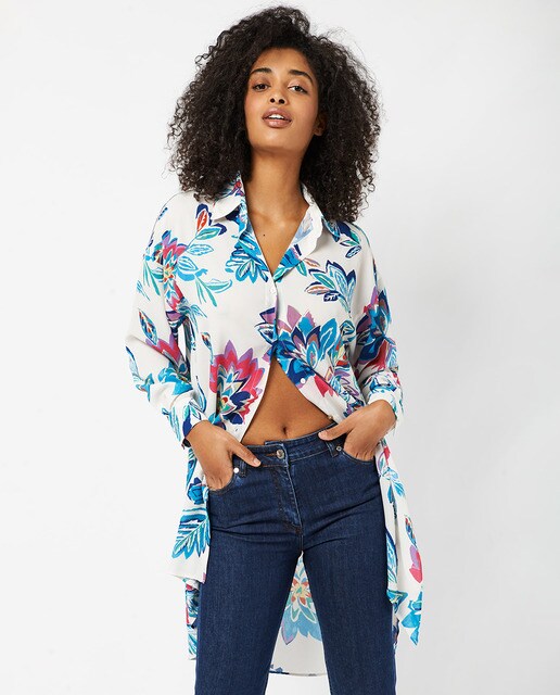 oversized floral shirt