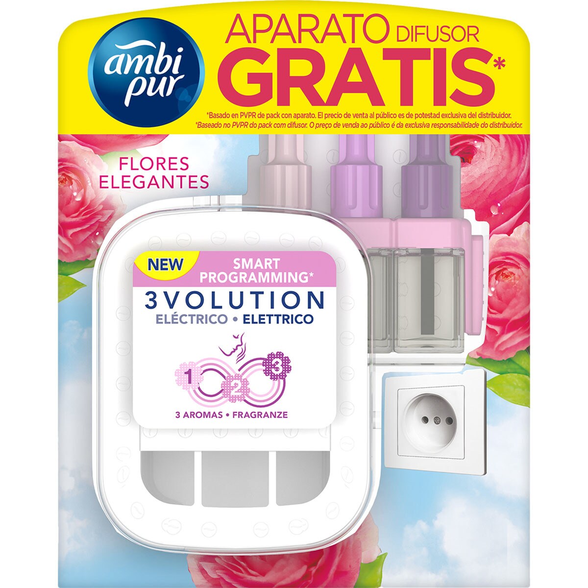 Buy Elegant Roses 3 fragrance electric air freshener container 1 refill