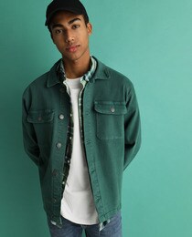 Mens green overshirt Clearance