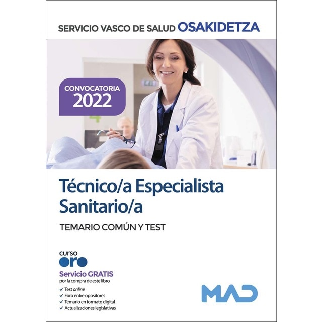 Técnico especialista sanitario de osakidetza-servicio vasco de salud. Temario común y test