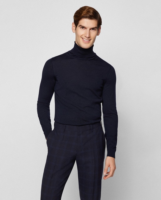 Jersey de hombre slim fit de cuello vuelto