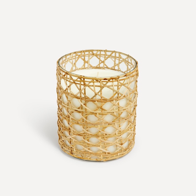 Vela aromática de citronela en vaso de mimbre El Corte Inglés
