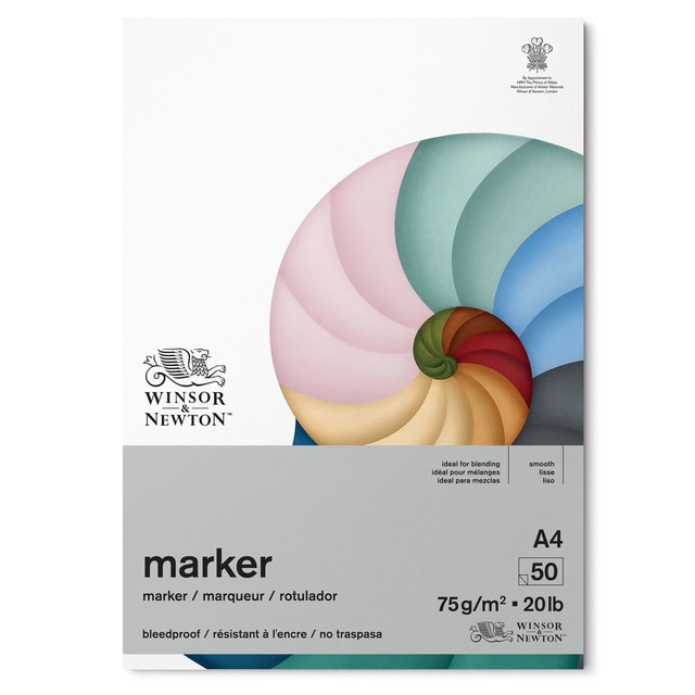 Bloc de 50 Hojas de Papel para Rotuladores A4 Winsor & Newton