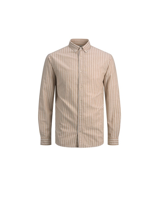 Camisa de niño de manga larga beige