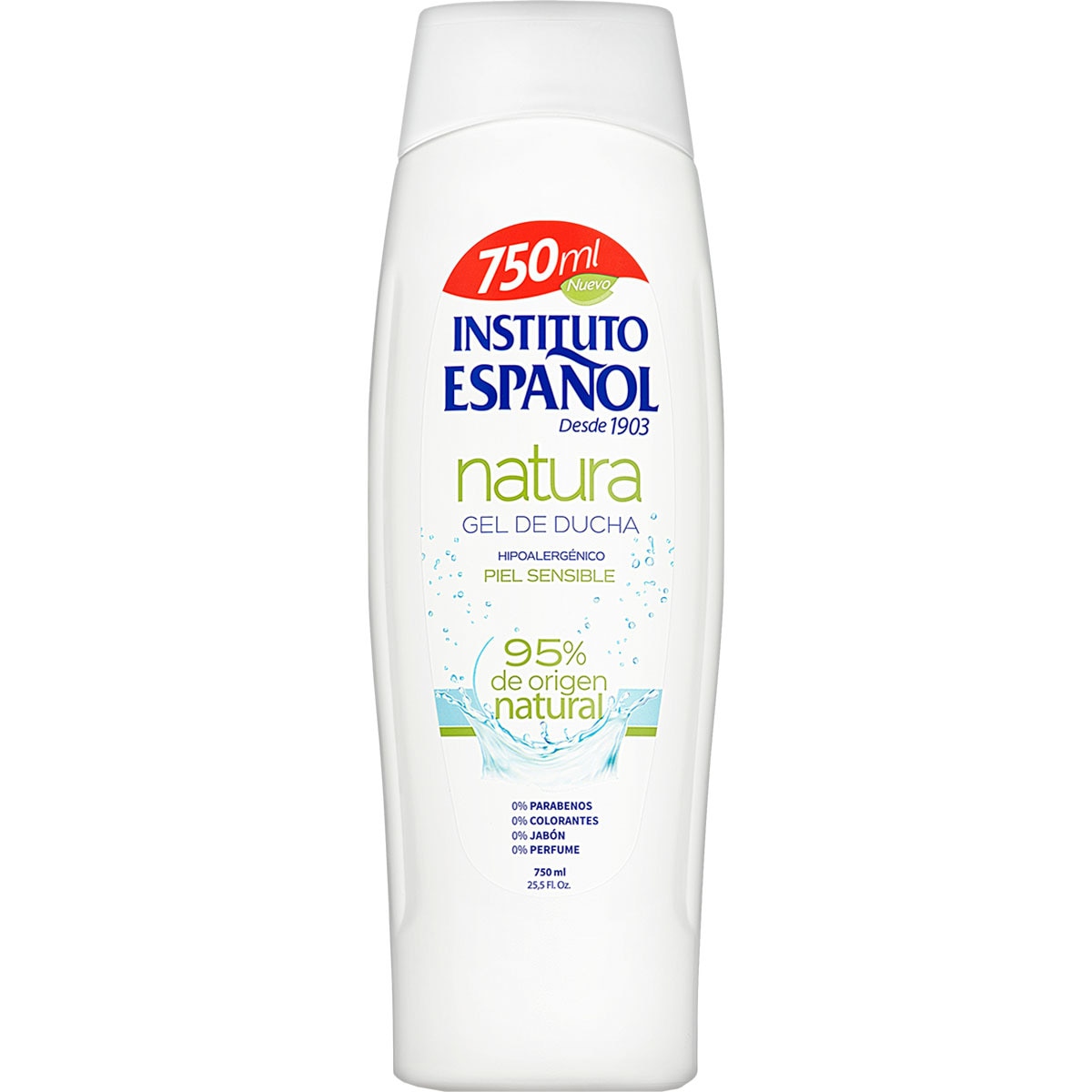 Natur hypoallergenic dermo care shower gel bottle 750 ml · INSTITUTO