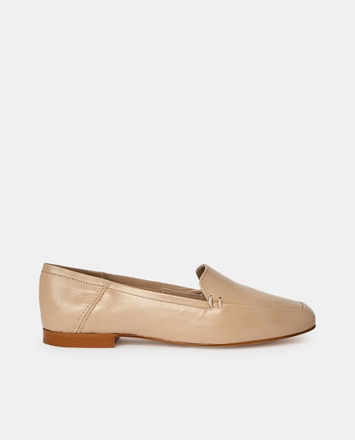 nude pointed loafers