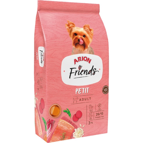 Friends dog food with salmon for mini adult dogs bag 3 kg