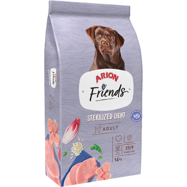 Friends light food for sterilised adult dogs sack 14 kg