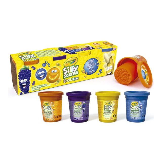 4 Botes de Pasta para Modelar Perfumada 113gr  Crayola