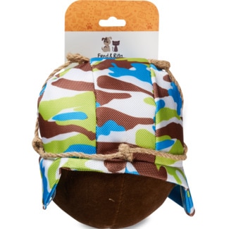 Brinquedo para Cão Peluche Gorro Camuflado 1 unidade