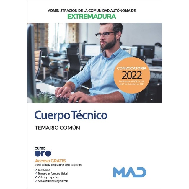 Cuerpo técnico de la administración de la comunidad autónoma de extremadura. Temario común (Tapa blanda)