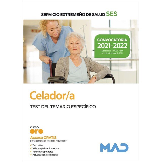 Celador/a del servicio extremeño de salud (ses). Test parte específica