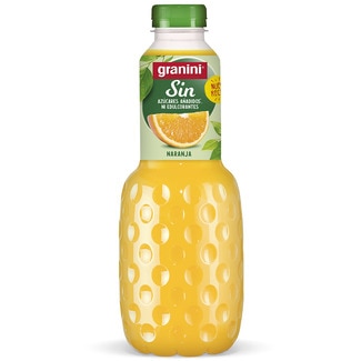 Bebida de zumo de naranja 0% azúcares añadidos botella 1 l - Granini