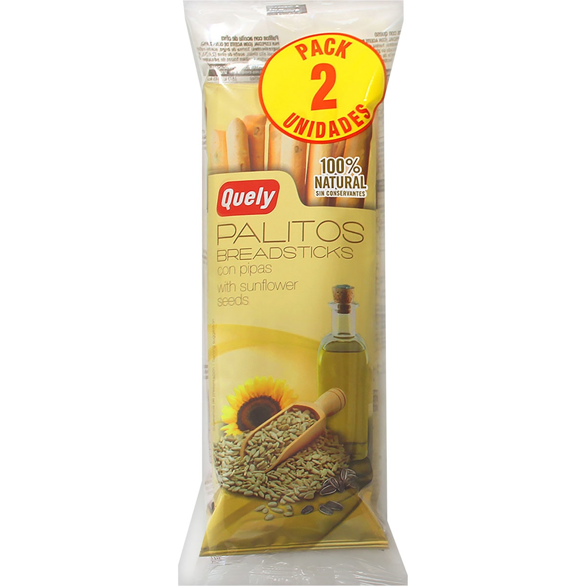 Breadsticks with sunflower seeds 2pack bags 50 g · QUELY