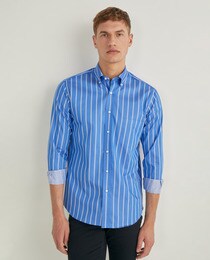 blue striped shirt · Men's fashion 