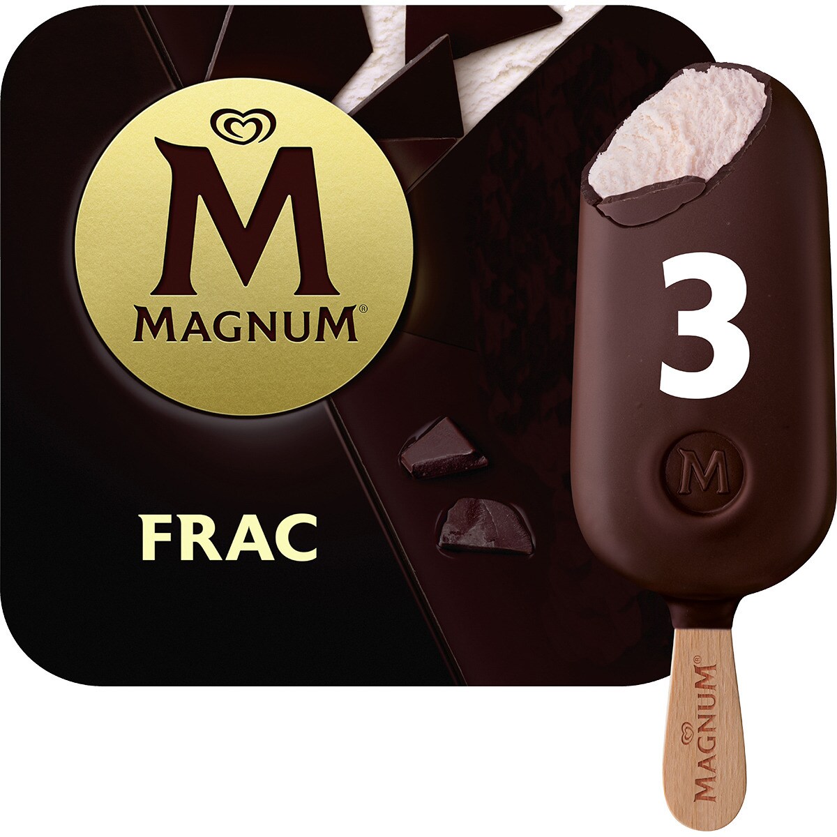 Frac glutenfree ice cream with dark chocolate 3pack case 330 ml · MAGNUM · Supermercado El